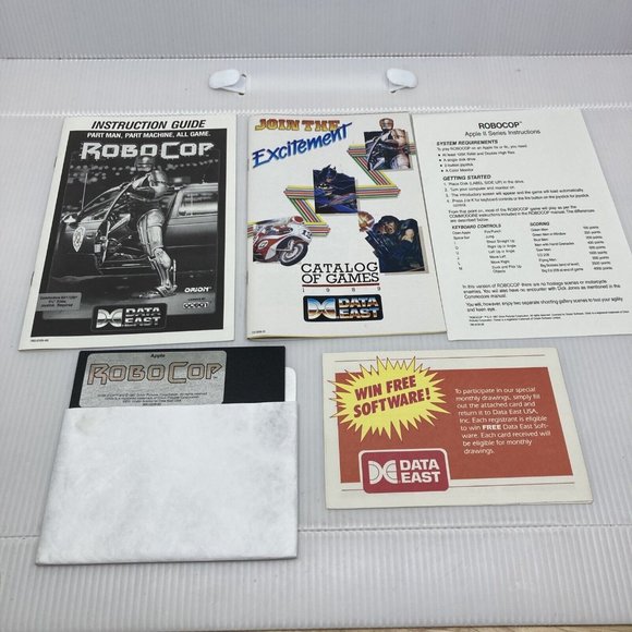 RoboCop PC Computer Game Apple iie, iic, iiGS Complete DATA EAST Vintage 1988 - Picture 6 of 11